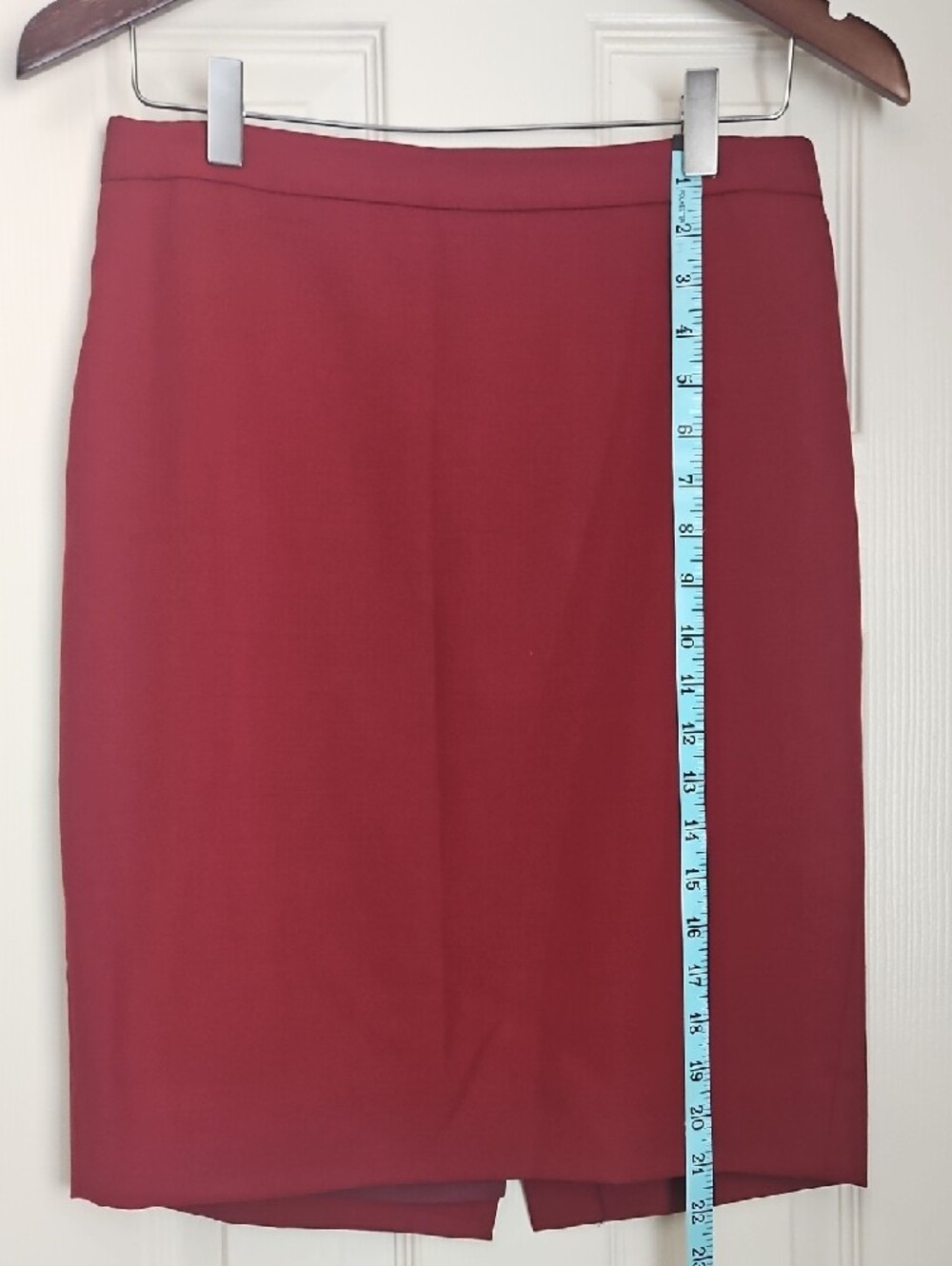 J. Crew Wine Red Pencil Skirt - Picture 3 of 5